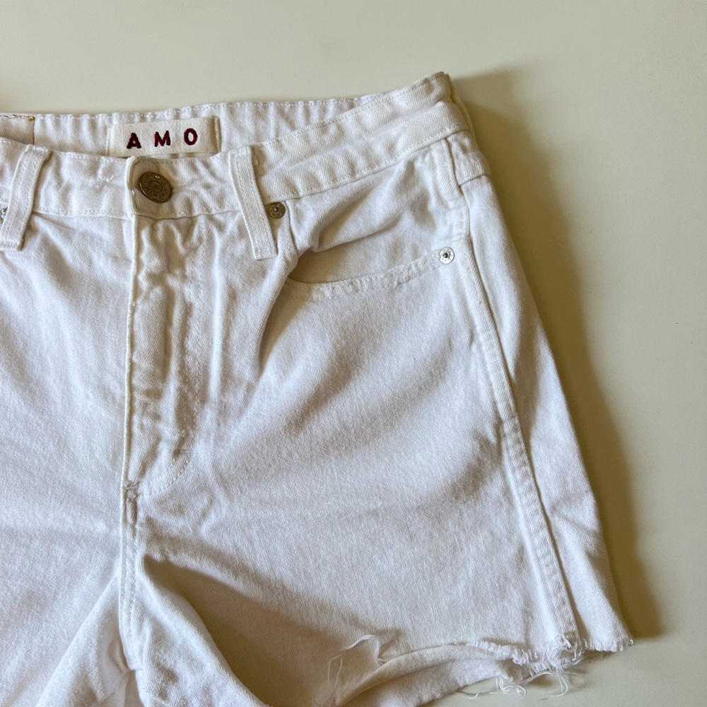 Amo High Waisted Tomboy Short White Size 27